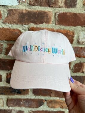 Walt Disney World Parks Most Magical Embroidered Baby Pink Baseball Hat Cap NEW